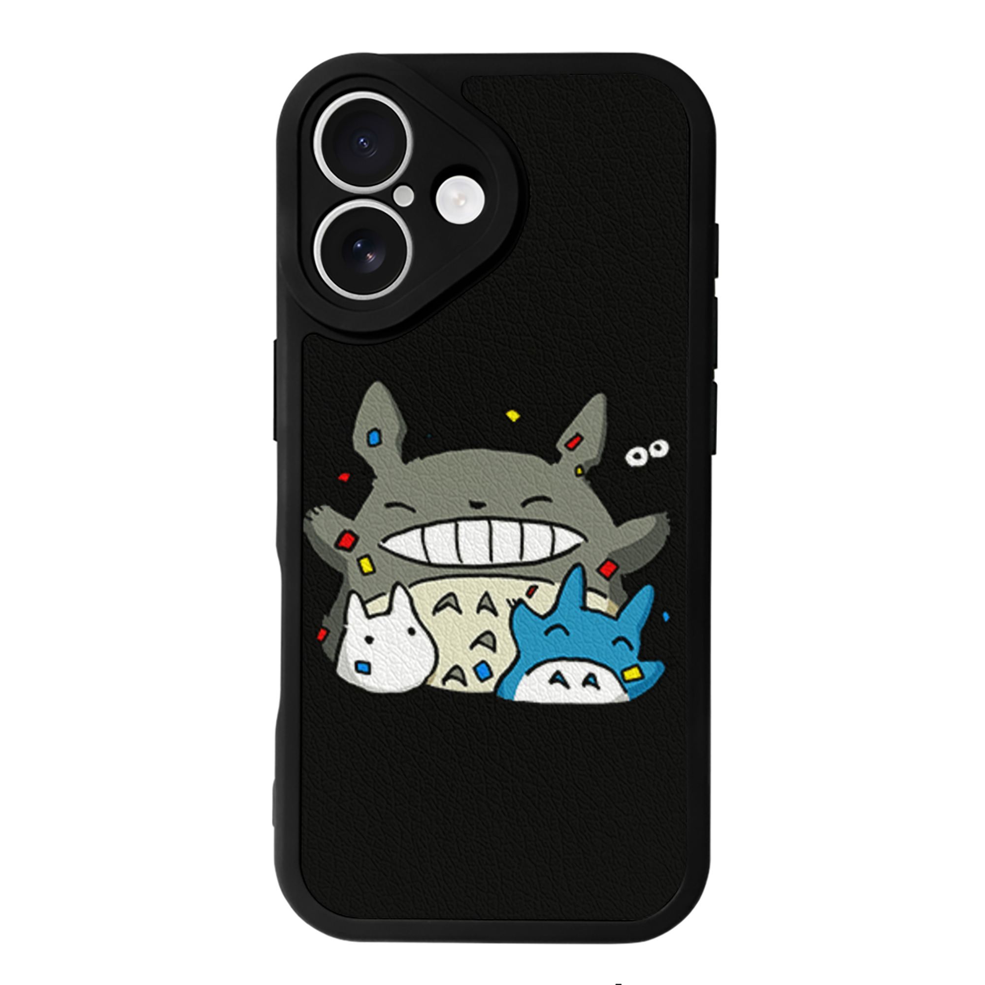 （画像用） となりのトトロ 草壁メイ 草壁サツキ My Neighbor Totoro Satsuki Kusakabe Mei Kusakabe 【iPhone 16シリーズ対応】シリコンスマホケース（レザー調） 材質：シリコン